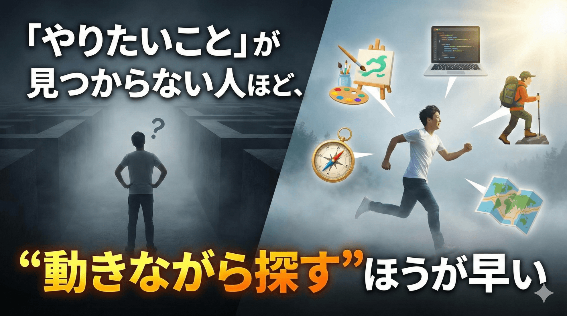 「やりたいこと」が見つからない人ほど、“動きながら探す”ほうが早い