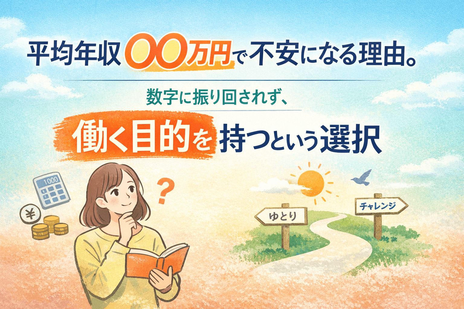 「平均年収〇〇万円」を見て焦る前に、考えておきたい働く目的
