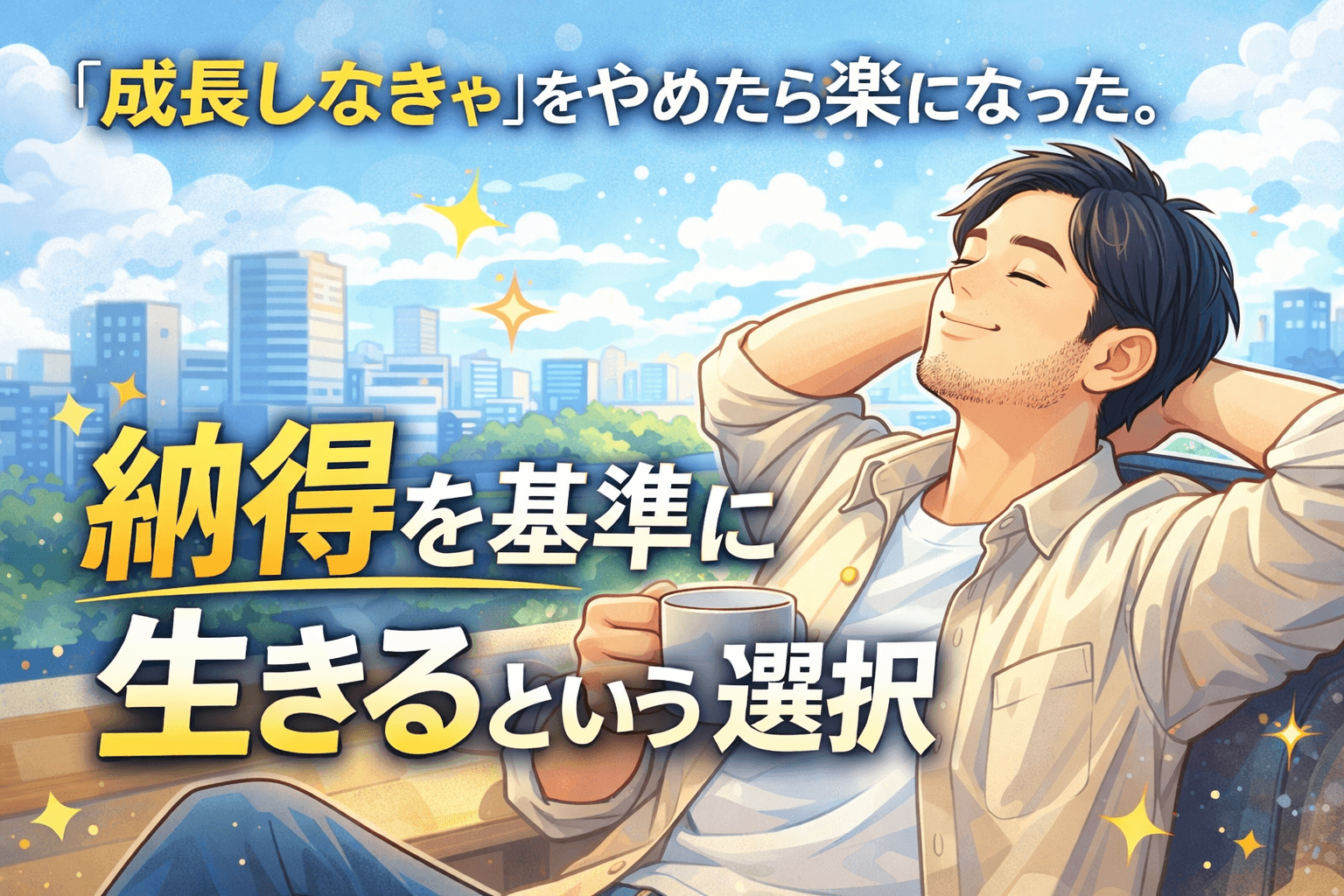 「成長しなきゃ」をやめたら楽になった。納得を基準に生きるという選択