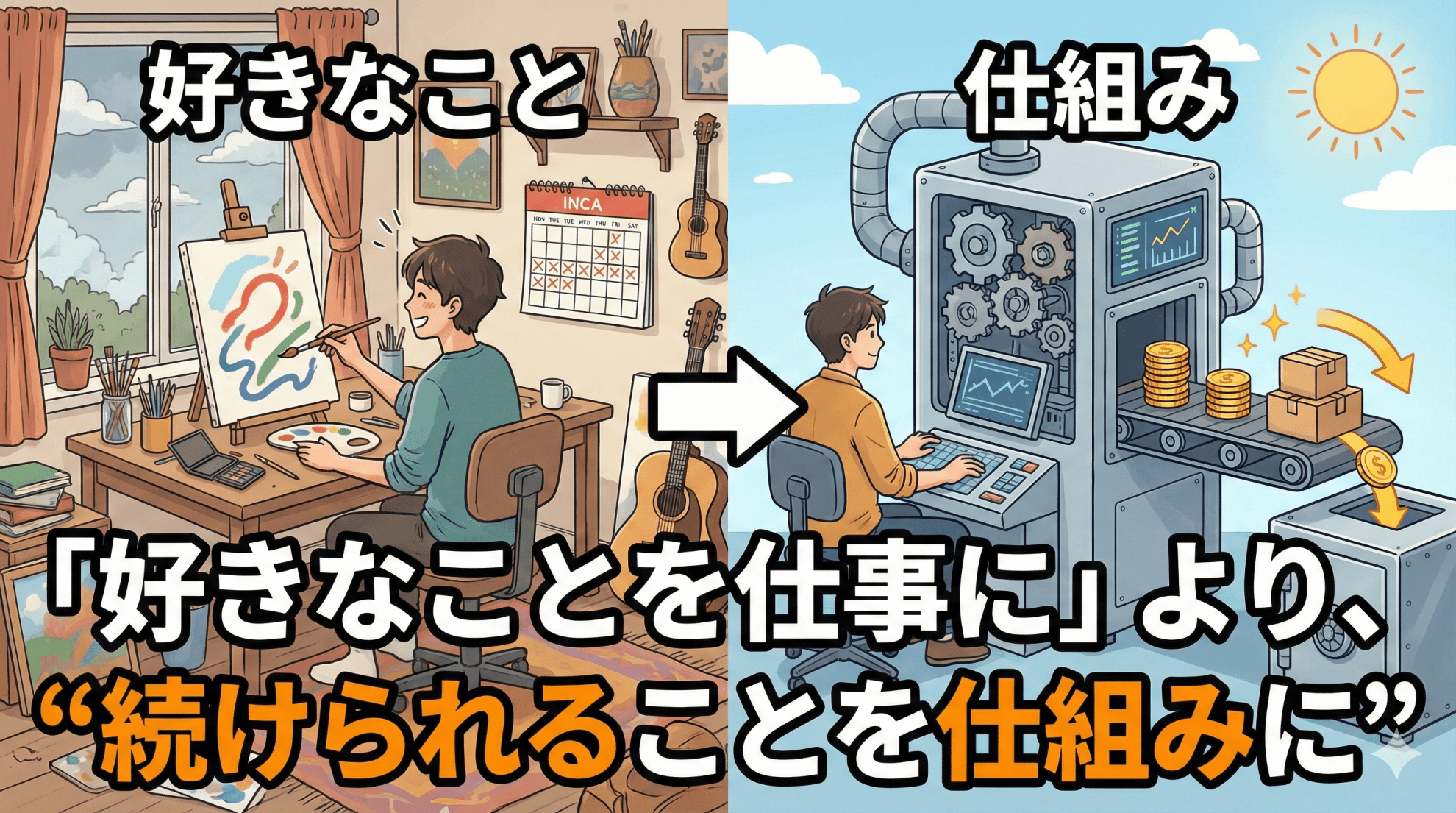 「好きなことを仕事に」より、“続けられることを仕組みに