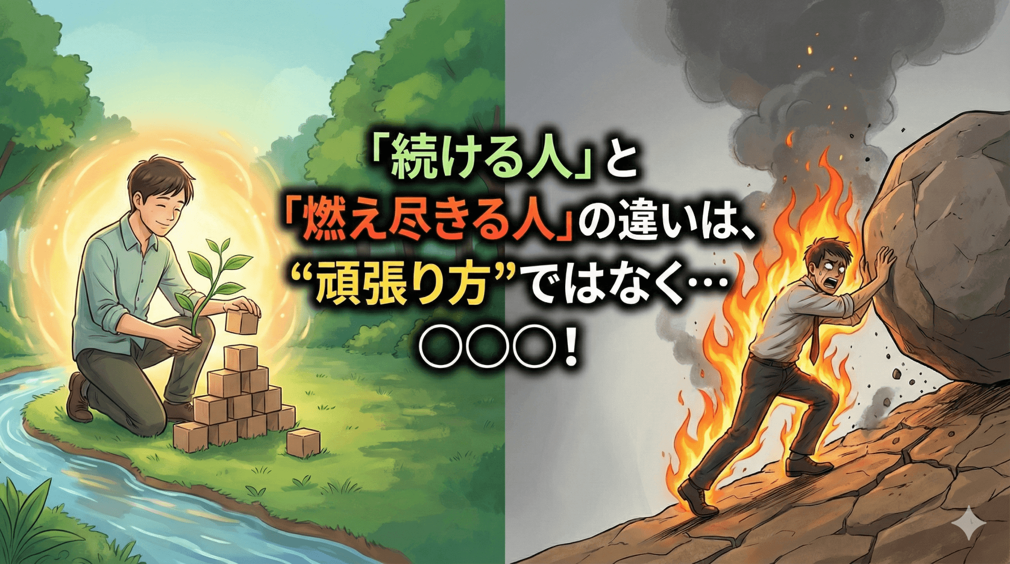 「続ける人」と「燃え尽きる人」の違いは、“頑張り方”ではなく〇〇〇!