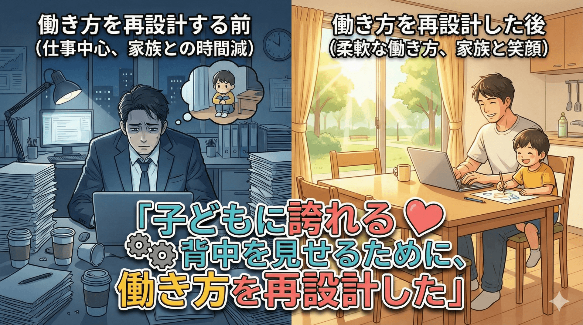 子どもに誇れる背中を見せるために、働き方を再設計した