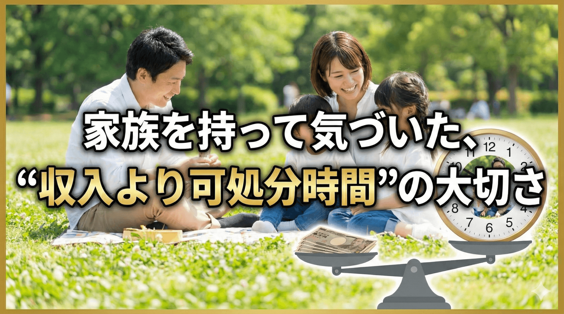家族を持って気づいた、“収入より可処分時間”の大切さ