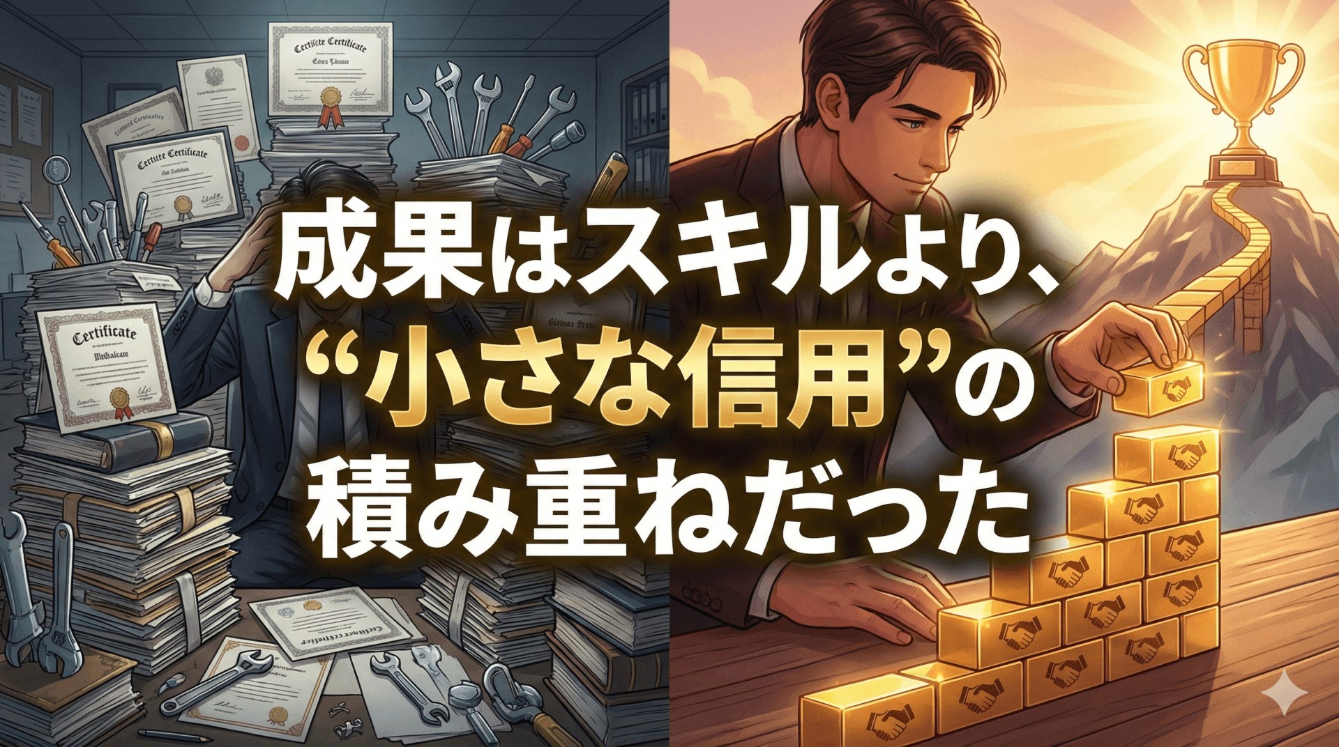 成果はスキルより、“小さな信用”の積み重ねだった