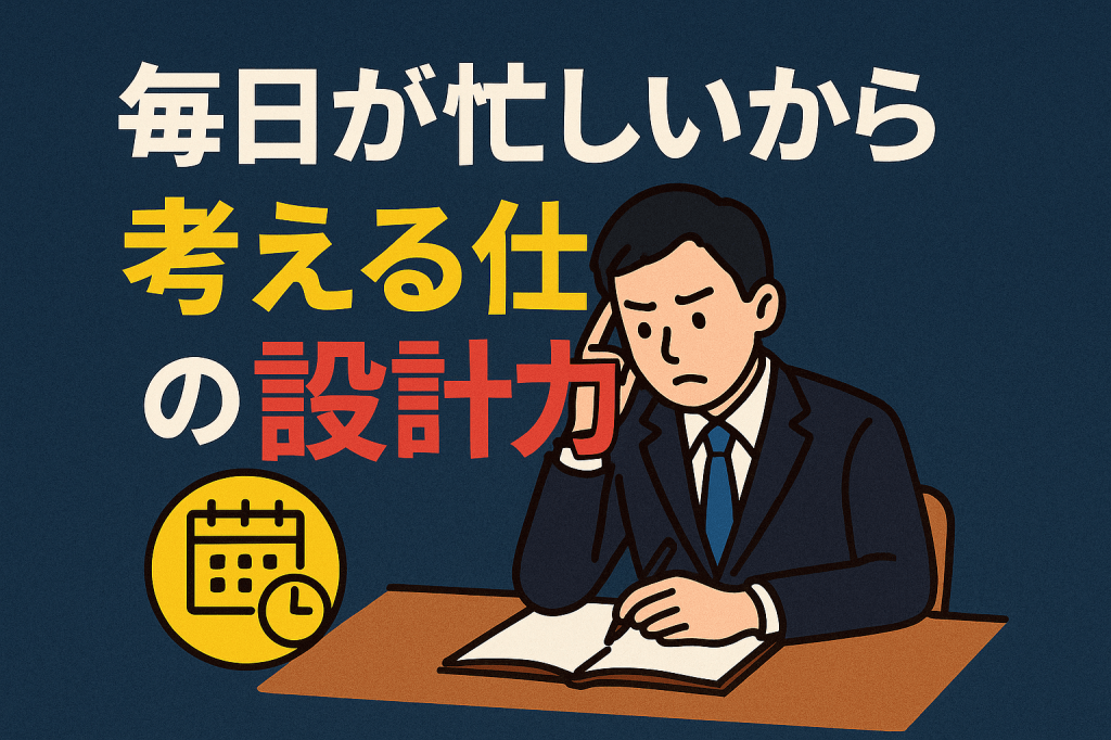 毎日が忙しいから考える仕事の設計力