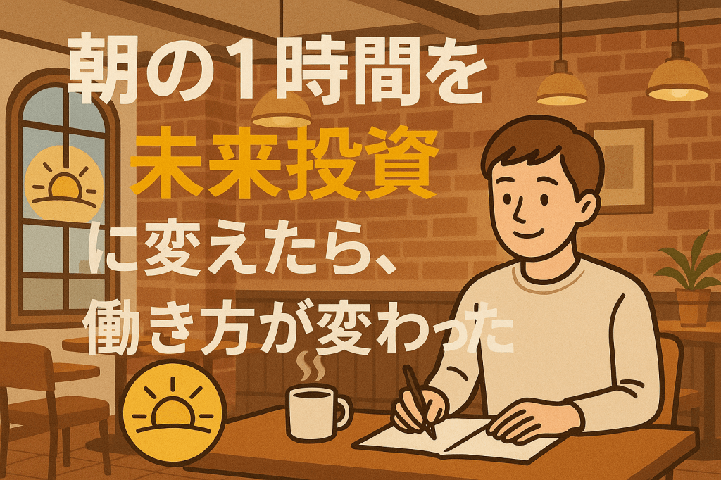 朝の1時間を“未来投資”に変えたら、働き方が変わった