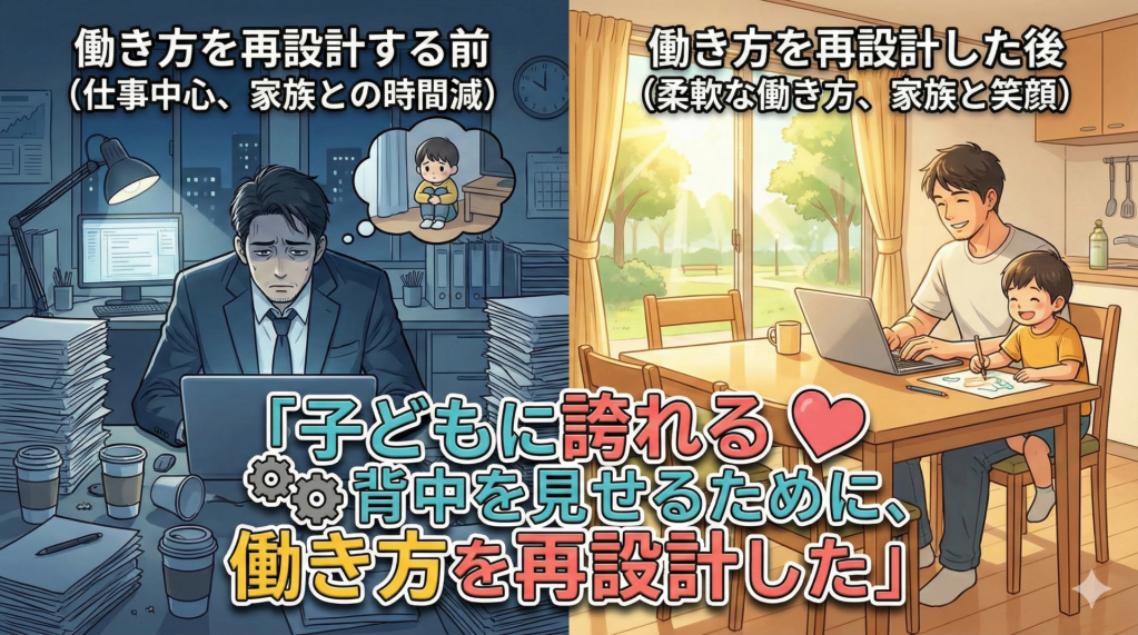 子どもに誇れる背中を見せるために、働き方を再設計した